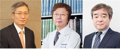 (왼쪽부터) 우종수 사장, 권세창 사장, 김선진 부사장. (사진=한미약품) 
