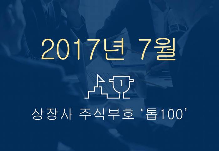 상장사 주식부호 '톱 100' (2017년 07월 03일 기준)