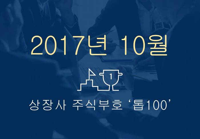 상장사 주식부호 '톱 100' (2017년 10월 10일 기준)