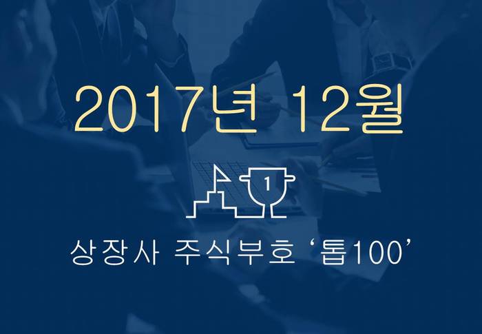 상장사 주식부호 '톱 100' (2017년 12월 01일 기준)