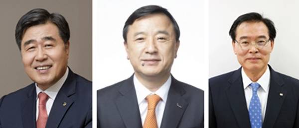 (왼쪽부터)김형 대우건설 사장, 박철홍 한라 사장, 김진원 호반건설산업 사장. <사진제공=각사> 