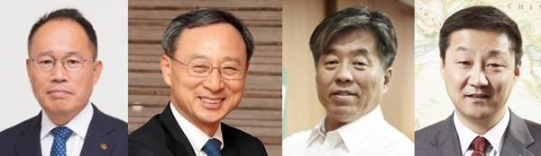 삼성출신 대표 CEO. (왼쪽부터)옥경석 ㈜한화 화약방산부문 사장, 황창규 KT 회장, 동현수 ㈜두산 사업부문 부회장, 신현재 CJ제일제당 대표이사. 
