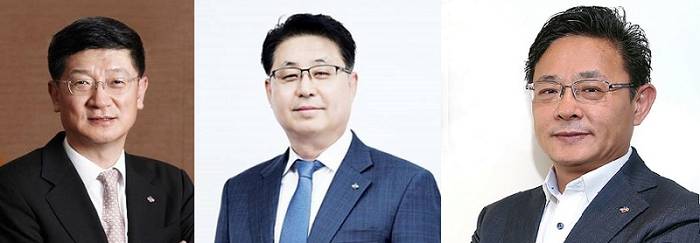 (왼쪽부터)박근태 CJ대한통운 사장, 문종석 CJ프레시웨이 사장, 최병환 CJ CGV 대표 