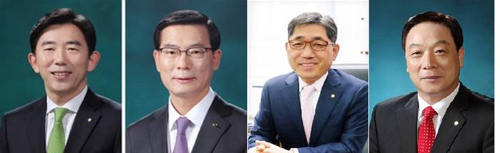왼쪽부터 박경훈 우리금융지주 경영기획본부 부사장, 최동수 우리종합금융 경영지원본부 부사장, 조운행 우리종합금융 대표, 허정진 우리카드 경영지원 총괄 부사장 