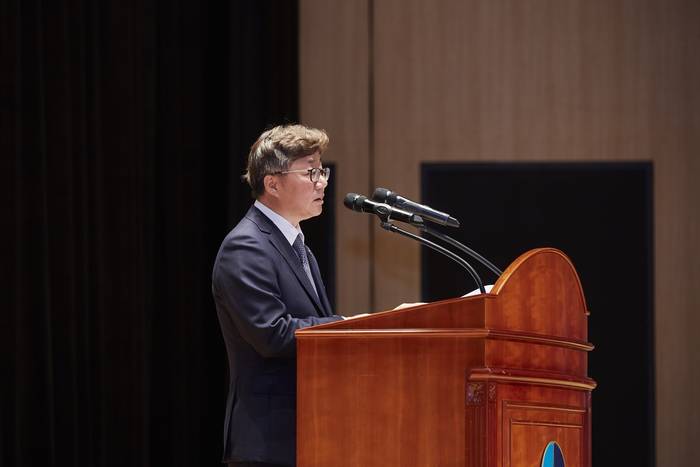 지난 10일 한국가스공사 대구 본사에서 열린 채희봉 사장 취임식 장면.<사진=한국가스공사> 