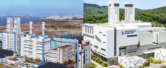 한국중부발전 인천발전본부(왼쪽), 세종발전본부 전경.<사진=한국중부발전> 