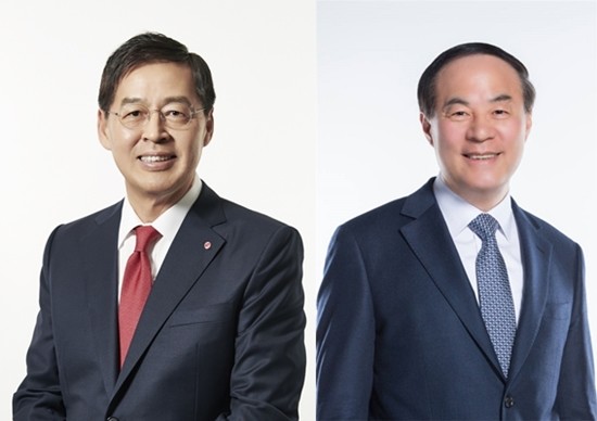 (왼쪽부터)신학철 LG화학 대표, 전영현 삼성SDI 대표. 