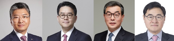 (왼쪽부터)허민호 CJ ENM 대표이사, 강희석 이마트 대표이사, 김호성 GS홈쇼핑 대표이사, 이봉철 롯데 호텔&서비스 BU장. 사진=각 사. 