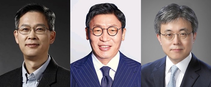 (왼쪽부터)이정배 삼성전자 메모리 사업부장, 이재승 삼성전자 생활가전사업부장, 최시영 삼성전자 파운드리사업부장<사진=삼성> 