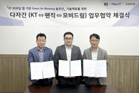 KT-팬직-모비드림, 산업용 대형 스마트 실링팬 사업 협력