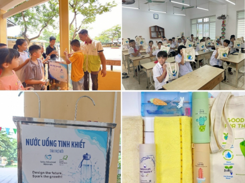 솔루스첨단소재, 베트남 초·중등학교 세 곳에 식수정수시스템 설치