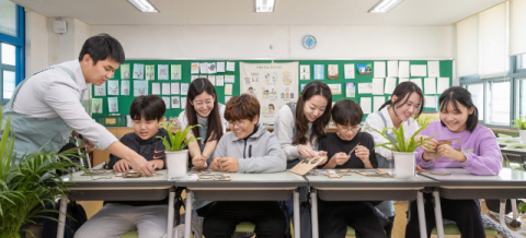 코웨이, 서울 강서초 ‘교실숲’ 조성