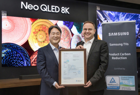 삼성전자, 네오QLED&middot;OLED 등 TV 신제품 &lsquo;탄소저감&rsquo; 인증 획득