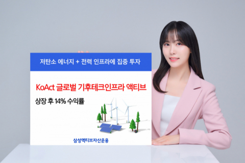 삼성액티브운용 ‘글로벌기후테크인프라’, 상장 후 14% 수익