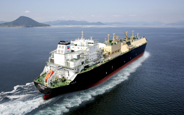 HD현대마린솔루션과 셰브론이 저탄소 선박으로 개조하기로 한 16만 입방미터급 LNG운반선 아시아 에너지호. <사진제공=HD현대마린솔루션>