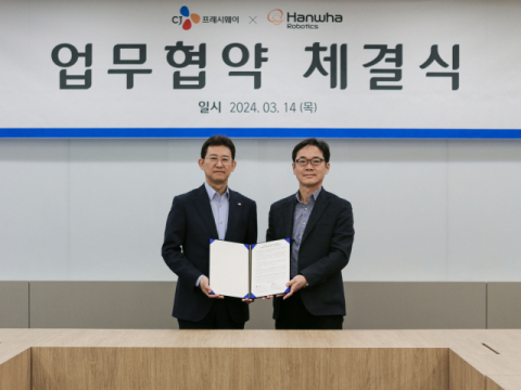 한화로보틱스, 푸드 서비스 자동화 시장 공략한다&hellip;CJ프레시웨이와 맞손