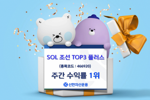 신한운용 ‘SOL 조선 Top3 플러스 ETF’, 주간 수익률 1위
