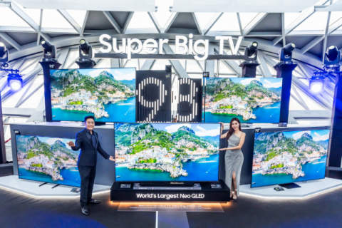 삼성전자, 싱가포르서 TV 신제품 선봬&hellip;&ldquo;AI TV 시대 확산&rdquo;