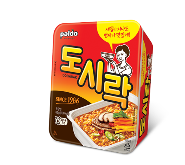 사각 용기면이 특징인 팔도 ‘도시락’. <자료=팔도>