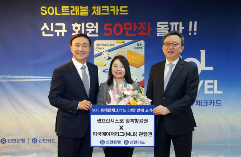신한은행, ‘신한 SOL트래블 체크카드’ 50만좌 돌파