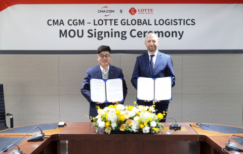 롯데글로벌로지스, 글로벌 3위 해운사 CMA CGM과 맞손