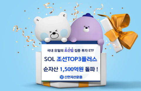 신한자산운용, ‘SOL 조선 TOP3 플러스’ 순자산 1500억 돌파