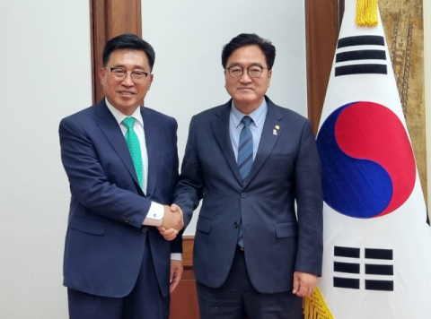 한국농수산식품유통공사, 우원식 국회의장 만나 농수산식품산업 발전방안 논의