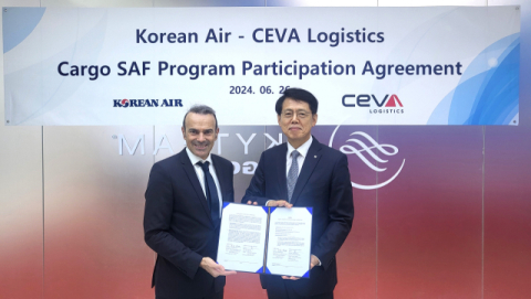 대한항공, 佛 세바 로지스틱스와 SAF 사용 위한 파트너십 체결