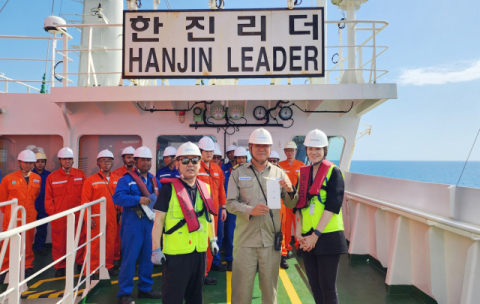 노삼석&middot;조현민 한진 사장, 이탈리아 해상 물류 현장 점검