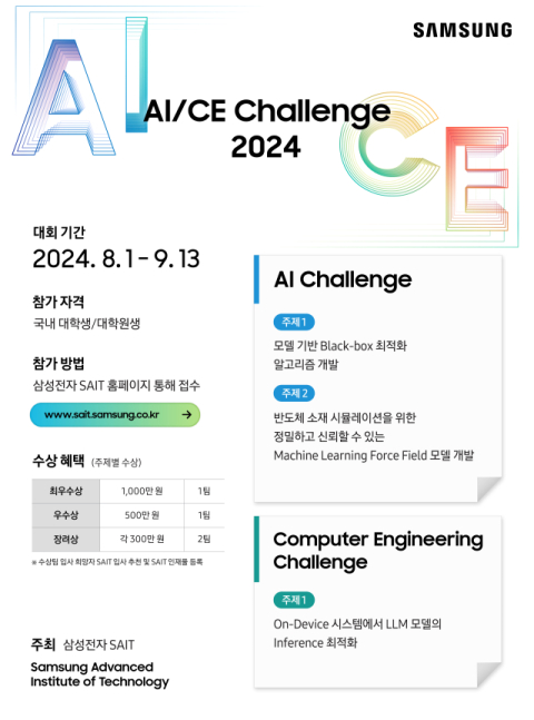 삼성전자 SAIT, &lsquo;AI&middot;컴퓨터공학 챌린지 &rsquo; 개최&hellip;&ldquo;미래 반도체 인재 발굴&rdquo;