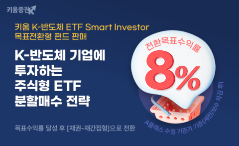 키움증권, &lsquo;K-반도체 ETF 스마트 인베스터&rsquo; 목표전환형 펀드 판매