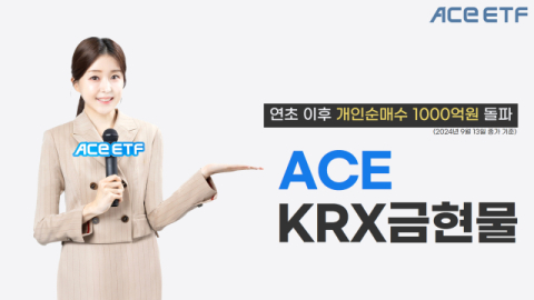 한투운용 &lsquo;ACE KRX금현물 ETF&rsquo;, 개인 순매수액 1천억 돌파