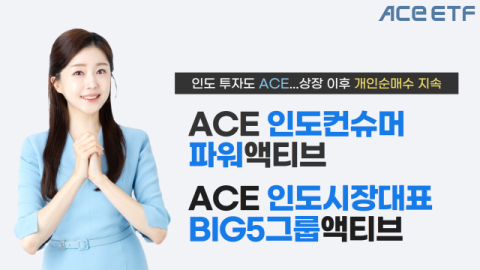 한투운용 &lsquo;ACE 인도 액티브 ETF&rsquo;, 상장 이후 개인순매수 지속