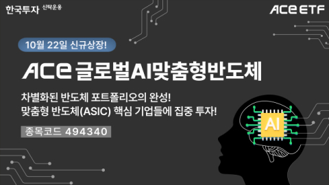 한투운용, ACE 글로벌AI맞춤형반도체 ETF 신규 상장