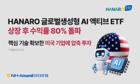 NH-아문디운용 &lsquo;HANARO 생성형AI 액티브 ETF&rsquo;, 수익률 80% 돌파