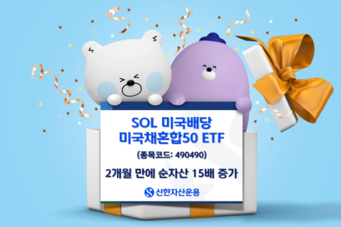신한자산운용 &lsquo;SOL 미국배당 미국채혼합50&rsquo;, 2개월새 순자산 15배 증가