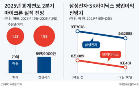 &lsquo;반도체 풍향계&rsquo; 마이크론, 기대 밑도는 실적&hellip;삼성&middot;SK, 4분기 실적 전망치 줄줄이 &lsquo;하향&rsquo;