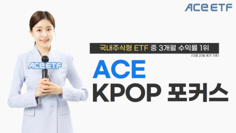 한투운용 &lsquo;KPOP포커스 ETF&rsquo;, 국내 주식형 중 3개월 수익률 1위