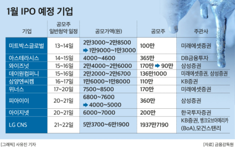 공모주 시장 한파&hellip;미트박스 등 &lsquo;IPO 재수생&rsquo; 몸값 얼마나 낮췄나