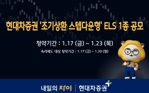 현대차증권, &lsquo;조기상환형 스텝다운&rsquo; ELS 1종 공모