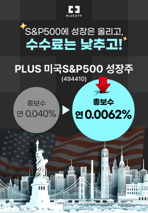 한화자산운용 &lsquo;PLUS미국S&P500성장주&rsquo; ETF 총보수 인하