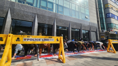 굽네치킨가맹점주, 분쟁조정거부 규탄 기자회견&hellip;불공정행위 중단 촉구
