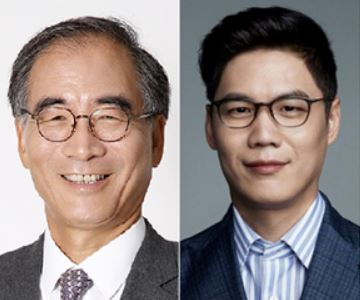 (왼쪽부터)김동녕 한세예스24홀딩스 회장, 김석환 한세예스24홀딩스 부회장. <자료=한세예스24홀딩스>