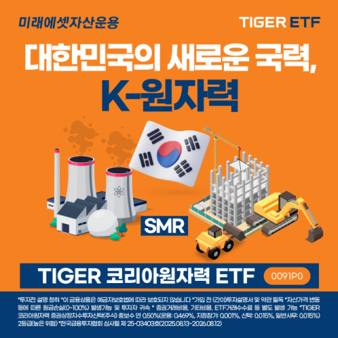 미래에셋자산운용, &lsquo;TIGER 코리아원자력 ETF&rsquo; 신규 상장