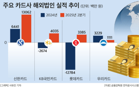 회복세 접어든 카드사 해외 사업&hellip;KB국민&middot;롯데카드도 &lsquo;흑자&rsquo; 전환