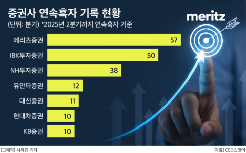 메리츠증권, 57개분기 연속 흑자달성&hellip;증권사 중 최장 기록