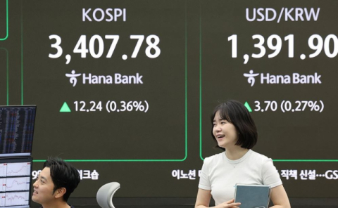 코스피 3400 돌파&hellip;4거래일 연속 사상 최고치 경신