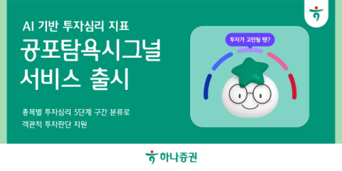 하나증권, 투자심리 지표 &lsquo;공포탐욕시그널&rsquo; 서비스 출시