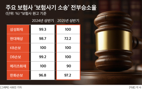 KB손보, 보험사기 소송서 반기 승소율 2년 연속 100%&hellip;빅6 평균 5.8%p&darr;