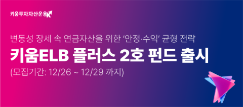 키움투자자산운용, &lsquo;키움ELB플러스펀드&rsquo; 2호 출시
